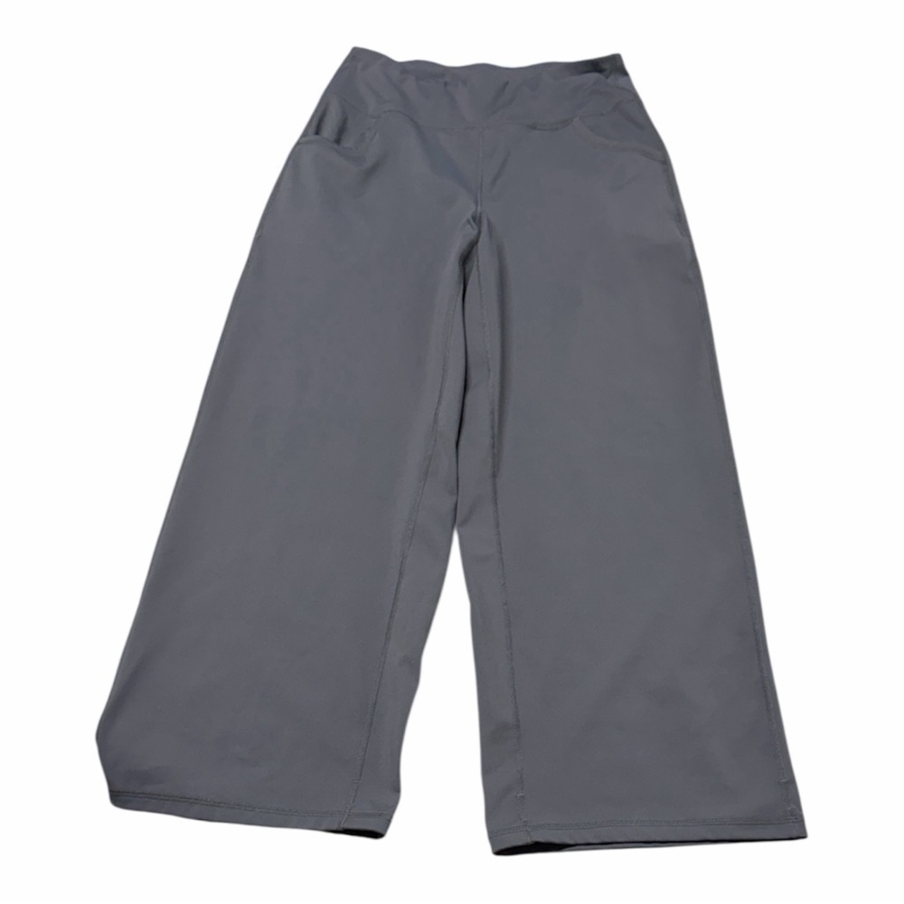 Promover Wide-Leg Leggings in Charcoal gray large 12/14  29” inseam